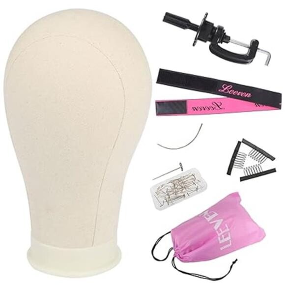 21"-24" Poly Canvas Block Head Professional Mannequin Canvas Head - Picture 7 of 7